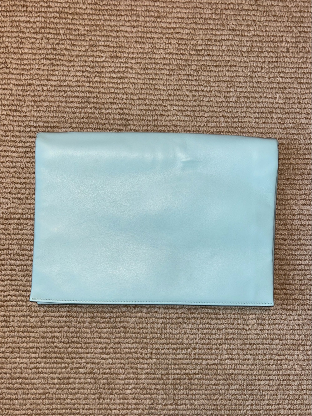 Celine Mint Blue Soft Trio Rolled Clutch